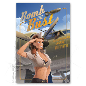 Pinup BOMB OR BUST - B-17 Bomber