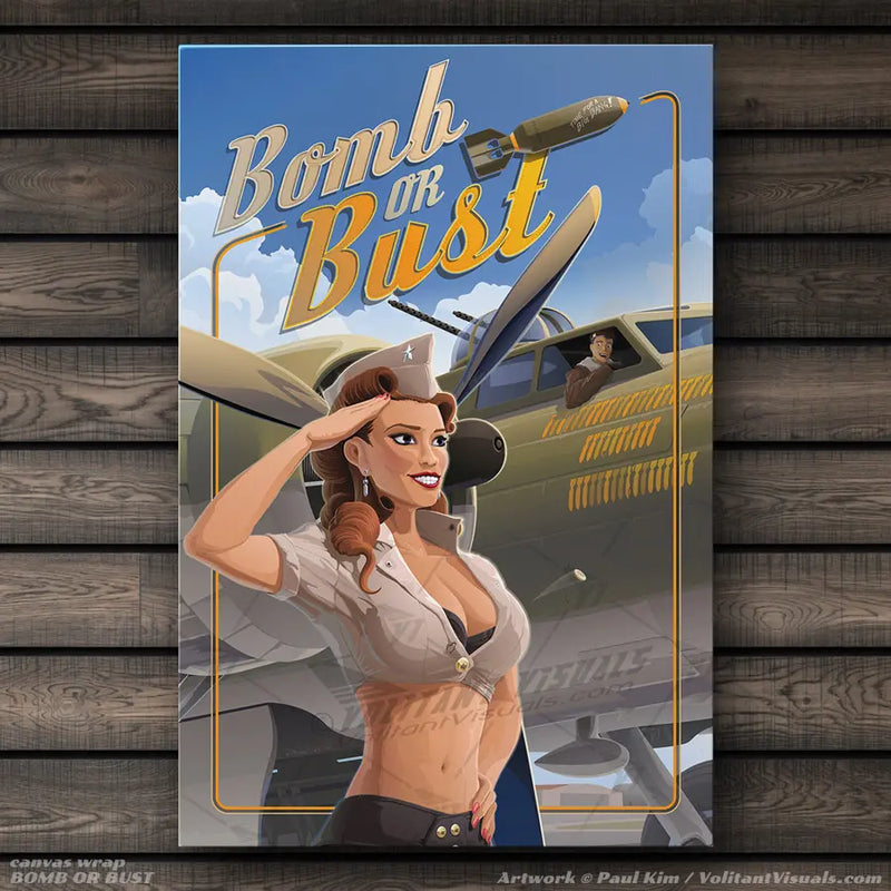 Pinup BOMB OR BUST - B-17 Bomber